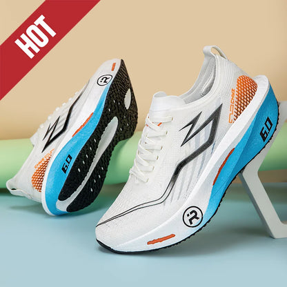 Carbon Plate Running Shoes, Lightweight Breathable Marathon Sneakers for Men & Women