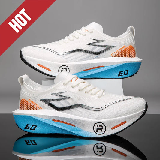 Carbon Plate Running Shoes, Lightweight Breathable Marathon Sneakers for Men & Women