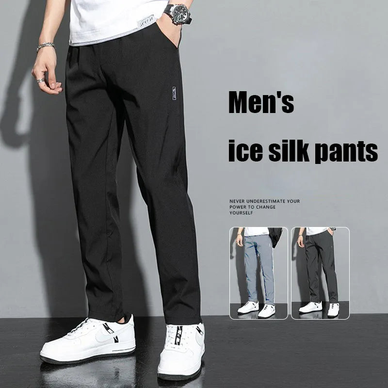 Men's Ice Silk Stretch Business Casual Pants