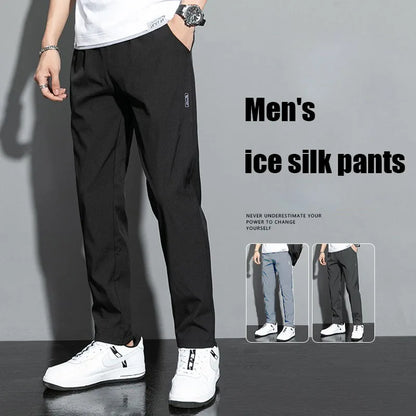 Men's Ice Silk Stretch Business Casual Pants