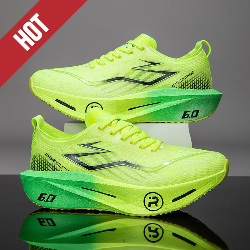 Carbon Plate Running Shoes, Lightweight Breathable Marathon Sneakers for Men & Women