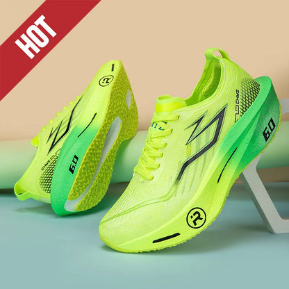 Carbon Plate Running Shoes, Lightweight Breathable Marathon Sneakers for Men & Women