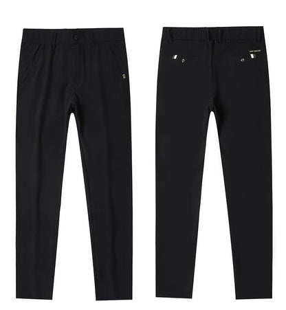 Korean Ice Silk Men Pants Drying Thin Business Casual Pants Outdoor Elastic Breathable Straight Leg Sweatpants