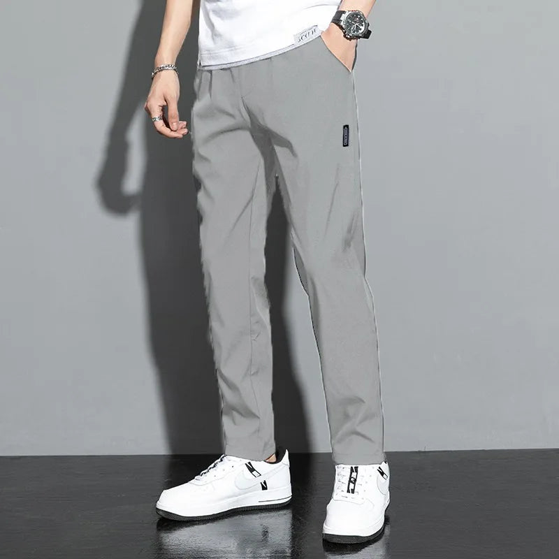 Men's Ice Silk Stretch Business Casual Pants