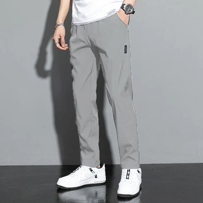 Men's Ice Silk Stretch Business Casual Pants