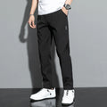 Ice Silk Male Pants 2026 Summer New Black Gray Thin Business Casual Pants Outdoor Elastic Breathable Straight Leg Sweatpants