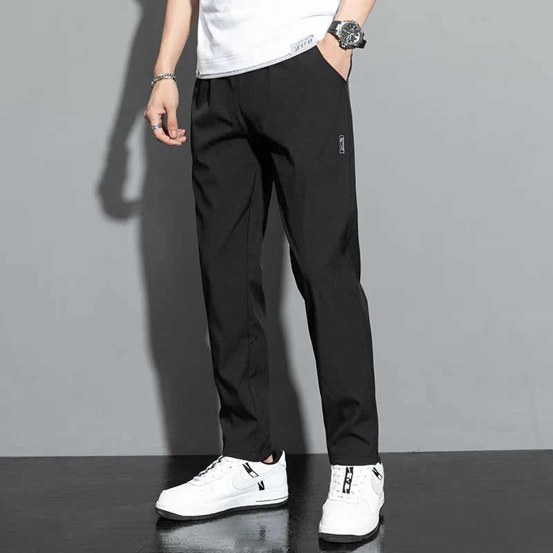 Men's Ice Silk Stretch Business Casual Pants