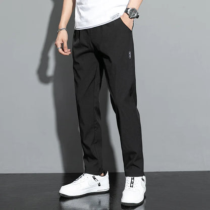 Men's Ice Silk Stretch Business Casual Pants