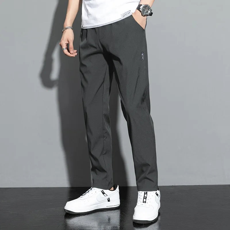 Men's Ice Silk Stretch Business Casual Pants