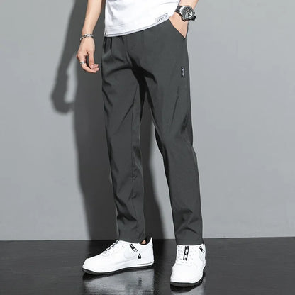 Men's Ice Silk Stretch Business Casual Pants