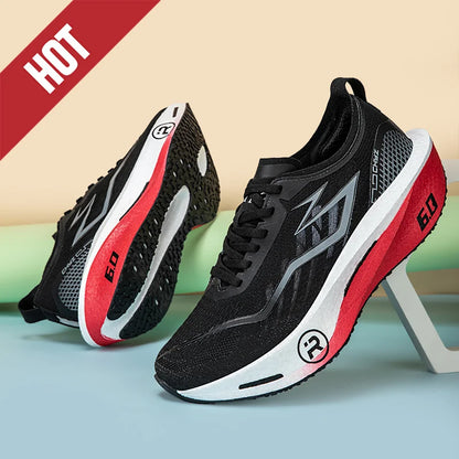 Carbon Plate Running Shoes, Lightweight Breathable Marathon Sneakers for Men & Women